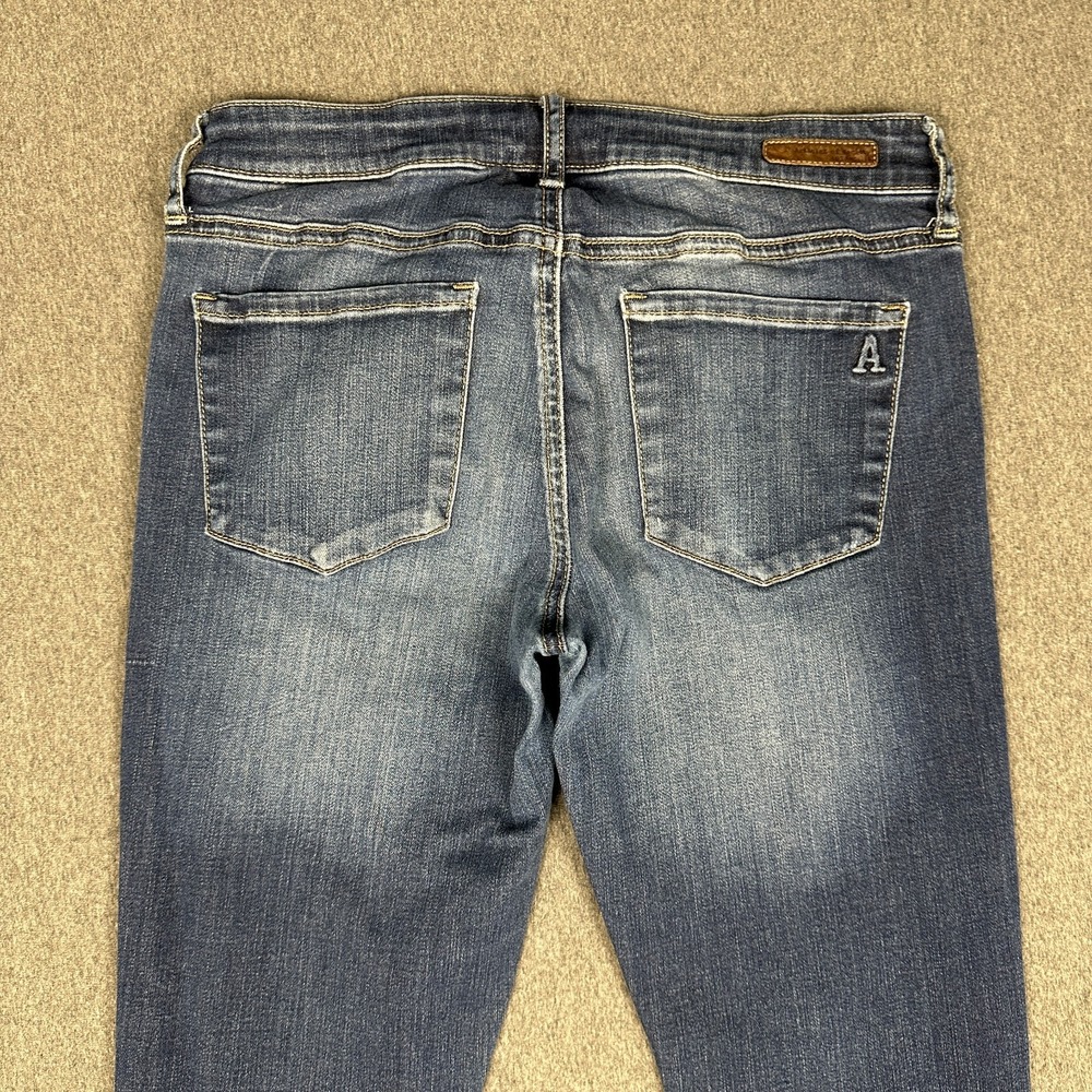 Articles of Society Carly Crop Skinny Jeans Womens 26 Blue Raw Hem Mid Rise - Picture 10 of 11